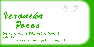 veronika poros business card